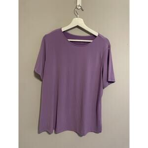 Susan Graver Plus Size Modern Essentials Lilac‎ Purple Top Blouse Large